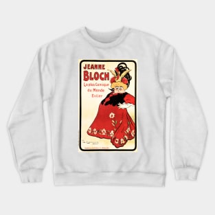 JEANNE BLOCH The Most Comic in the World Vintage French Theater Comedy Play Poster Crewneck Sweatshirt